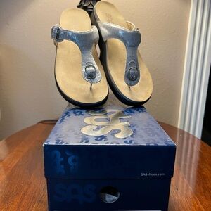 SAS Sandal, color is silver, Size 10M. Barely worn and Excellent condition!